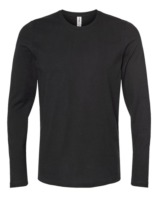 Unisex Premium Cotton Long Sleeve T-Shirt - Front - B11859502 - Black