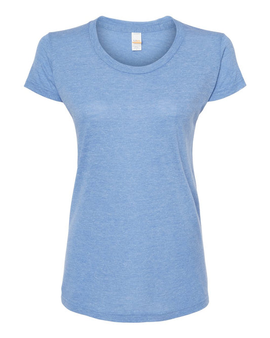 Women's Tri-Blend T-Shirt - Front - B30559252 - Athletic Blue Tri Blend