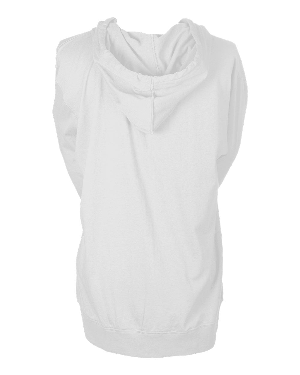 Unisex Beach Full-Zip Hooded Long Sleeve T-Shirt - Back - B30759002 - White