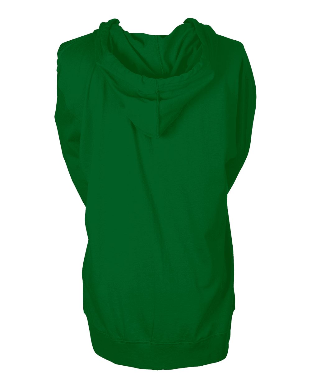 Unisex Beach Full-Zip Hooded Long Sleeve T-Shirt - Back - B30759602 - Kelly Green