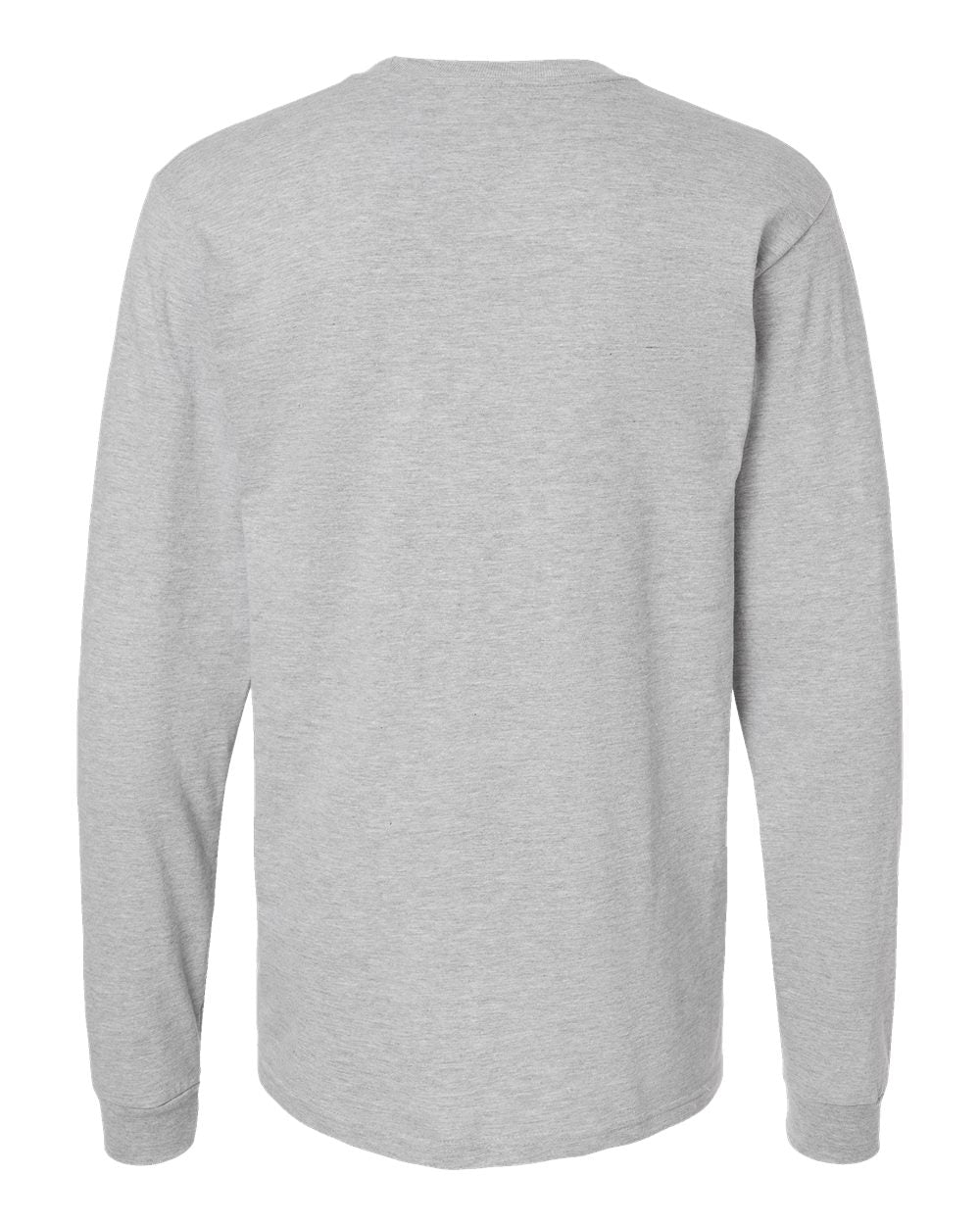 Unisex Heavyweight Jersey Long Sleeve T-Shirt - Back - B31059102 - Heather Grey