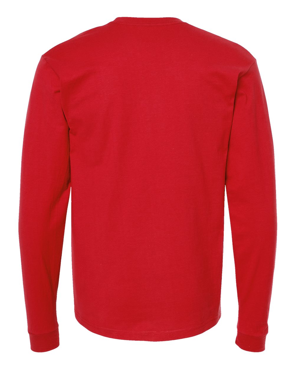 Unisex Heavyweight Jersey Long Sleeve T-Shirt - Back - B31059123 - Red