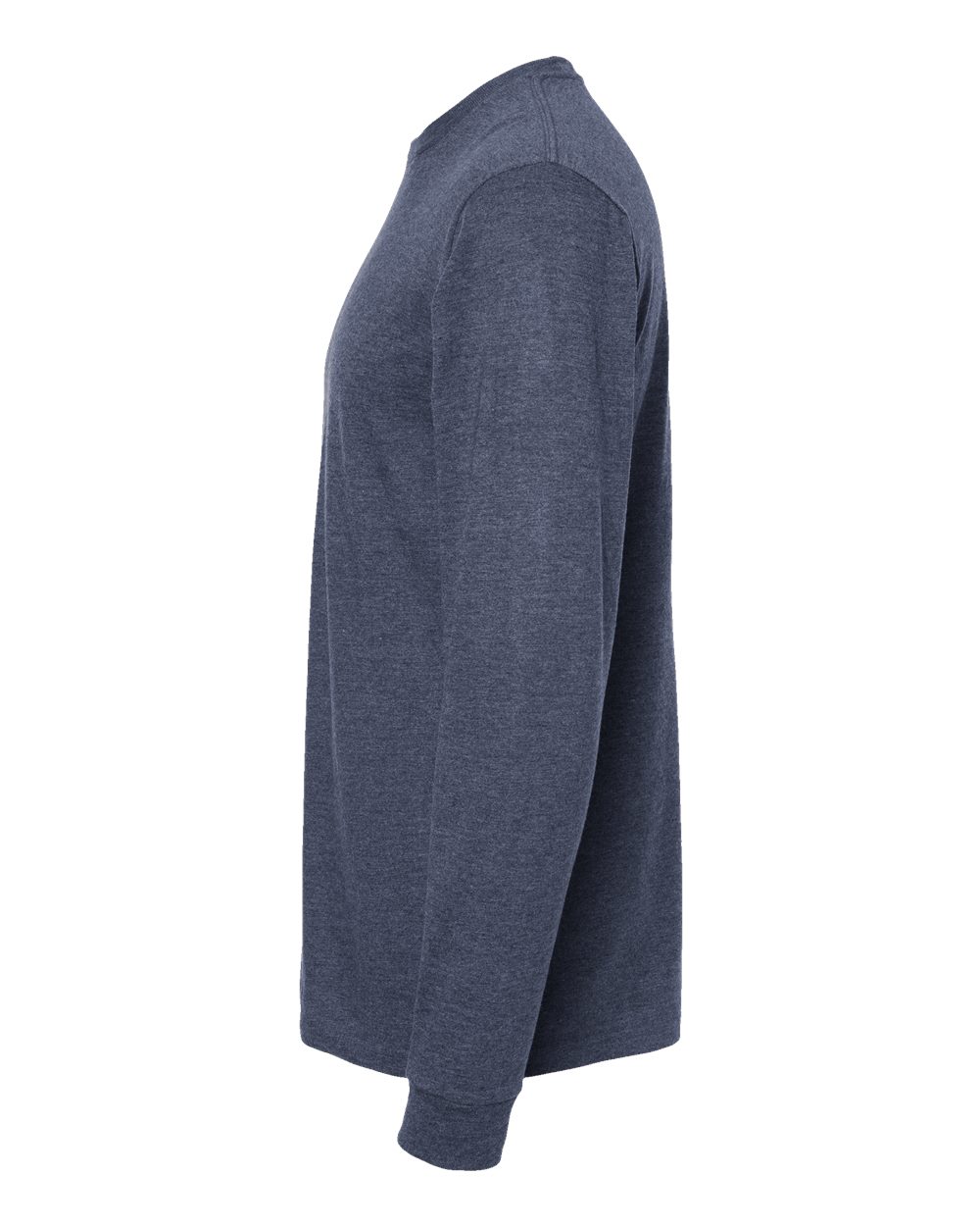 Unisex Heavyweight Jersey Long Sleeve T-Shirt - DirectSide - B31059253 - Heather Denim