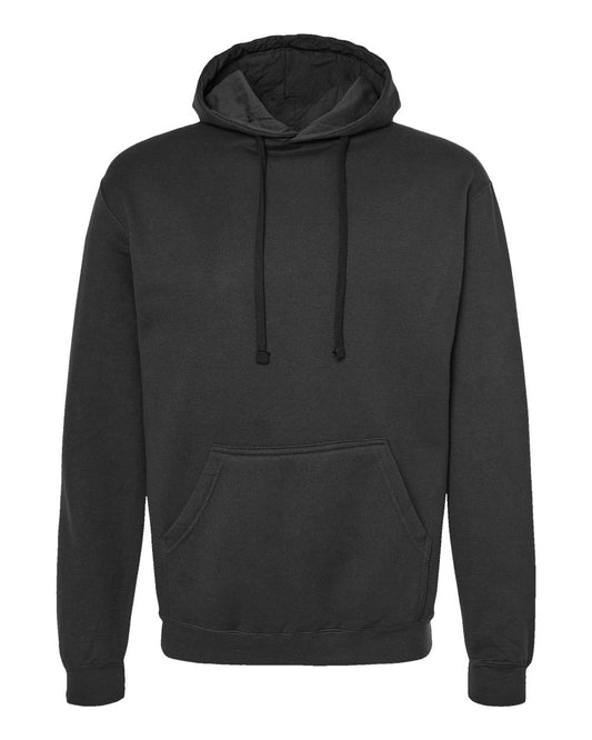 Unisex Fleece Hooded Sweatshirt - Front - B31359502 - Black
