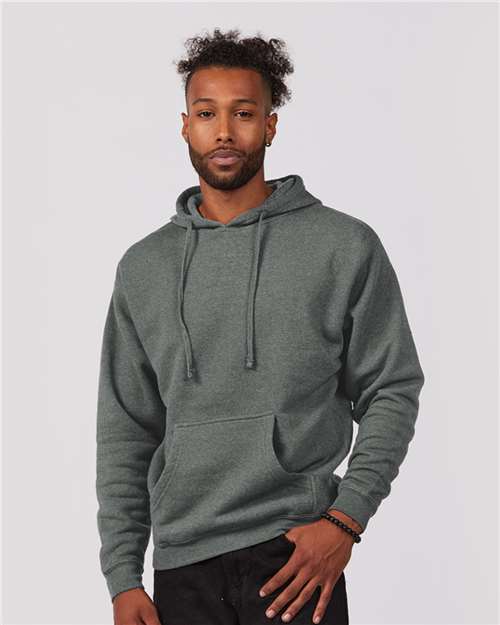 Premium Fleece Hooded Sweatshirt - OnModelFront - B11231023 - Athletic Heather