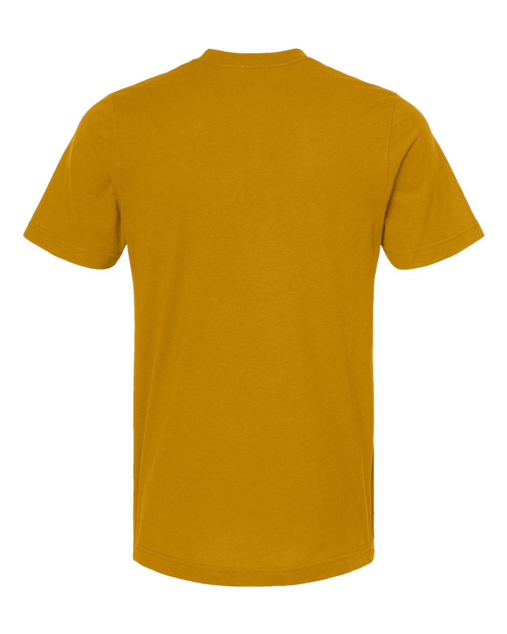 Combed Cotton T-Shirt - Back - B13659152 - Mustard