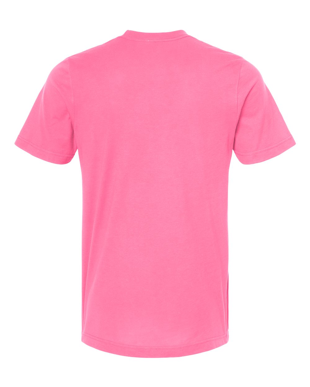 Combed Cotton T-Shirt - Back - B13659302 - Charity Pink