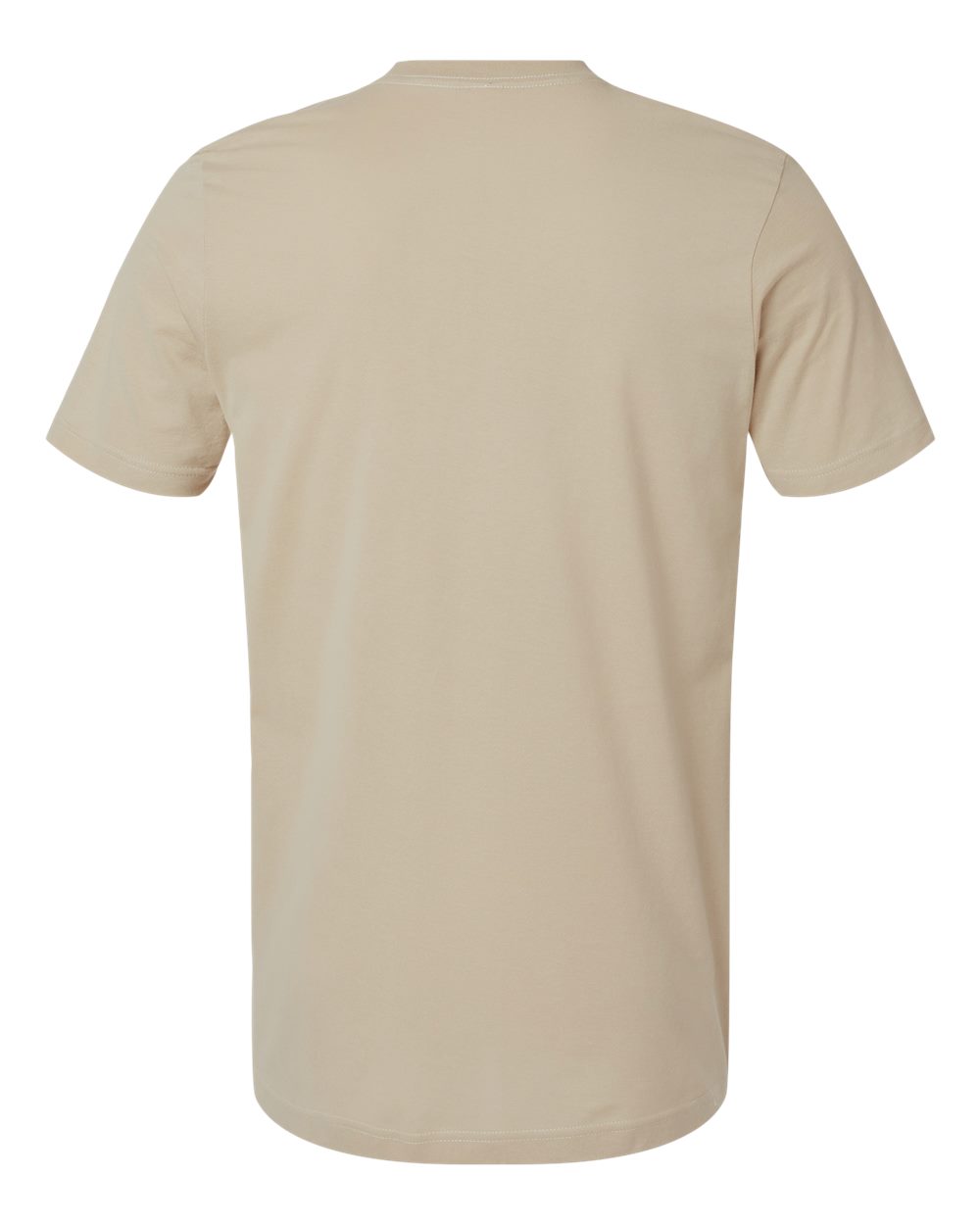 Combed Cotton T-Shirt - Back - B13659342 - Tan