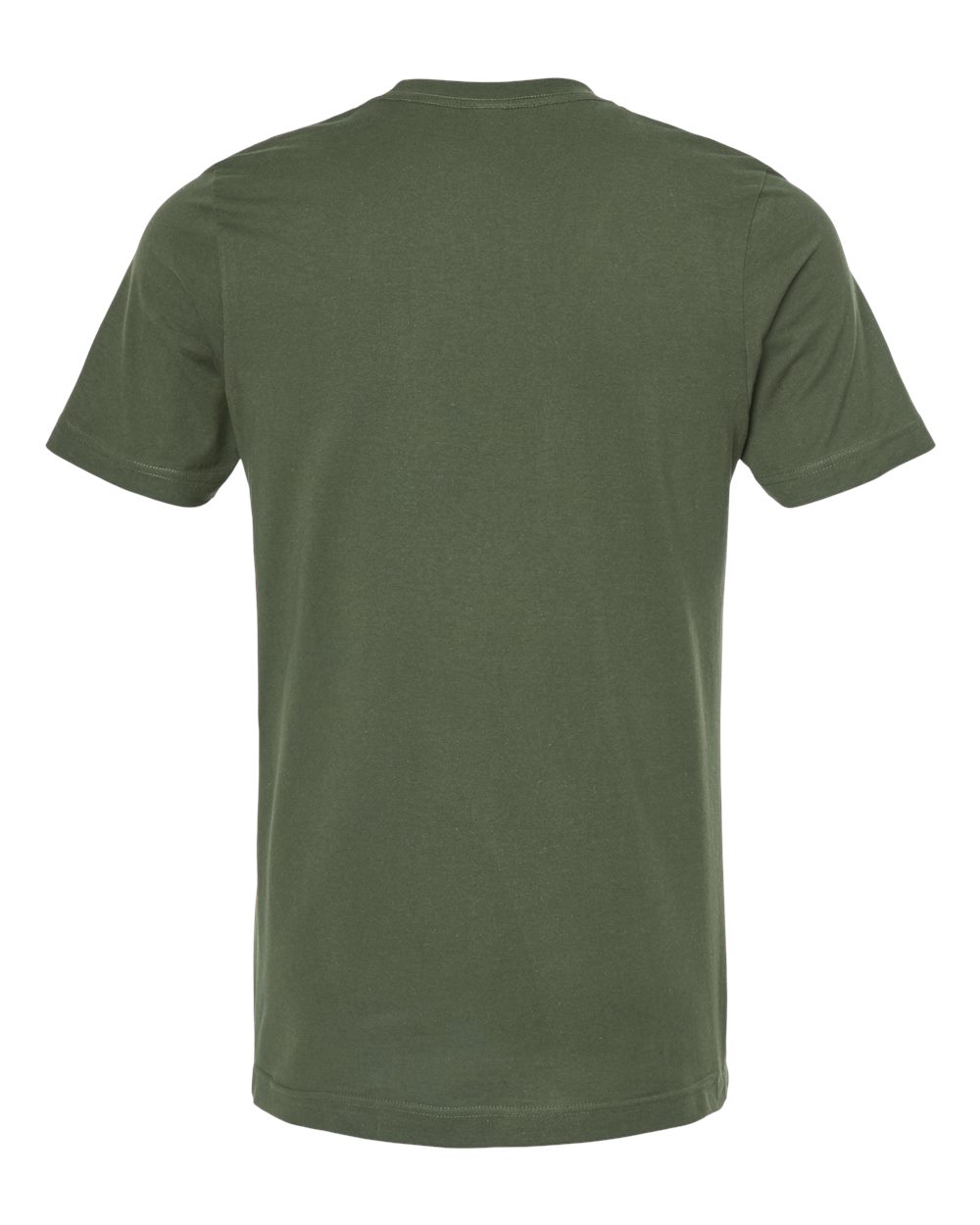 Combed Cotton T-Shirt - Back - B13659512 - Military Green