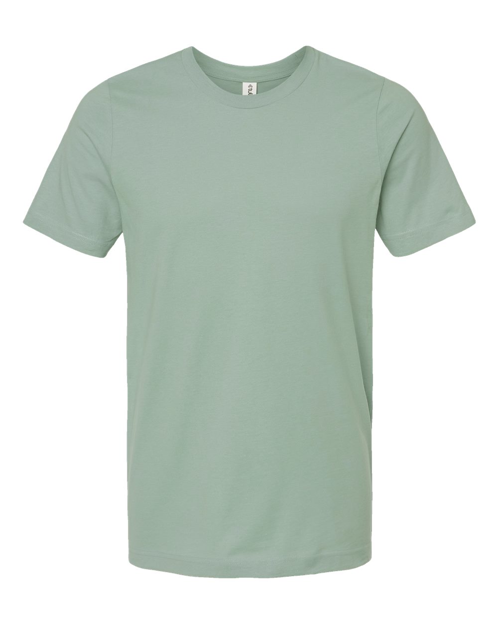 Combed Cotton T-Shirt - Front - B13659142 - Light Sage