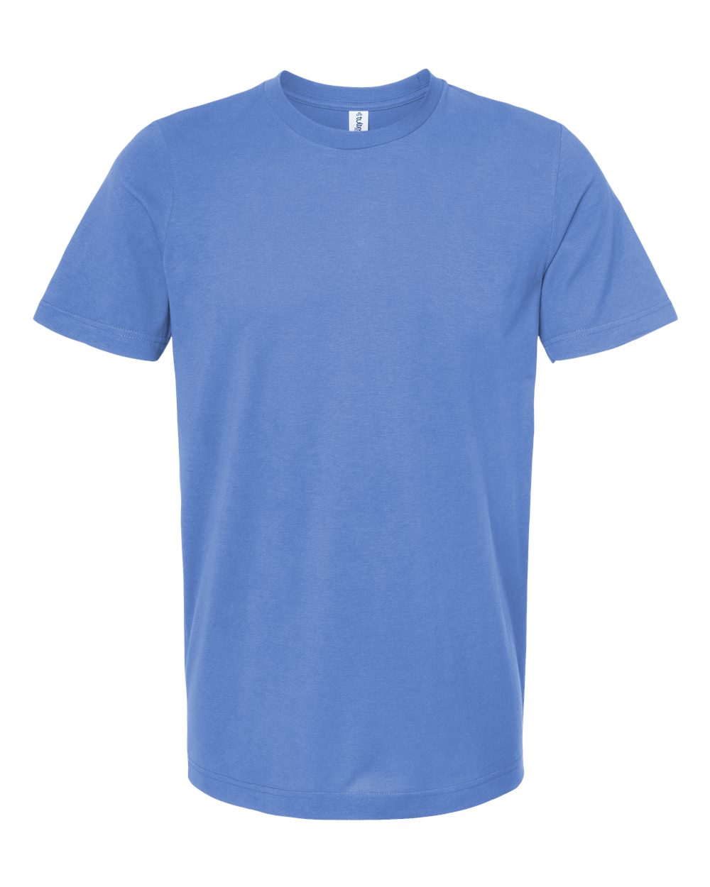 Combed Cotton T-Shirt - Front - B13659262 - Columbia Blue