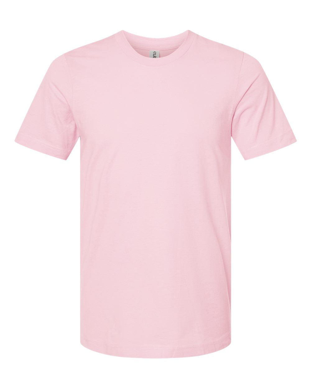 Combed Cotton T-Shirt - Front - B13659312 - Light Pink
