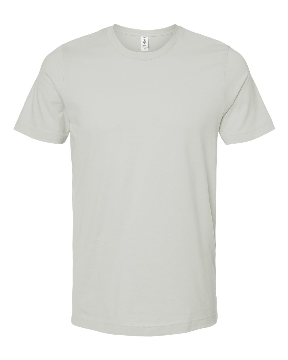 Combed Cotton T-Shirt - Front - B13659352 - Light Silver