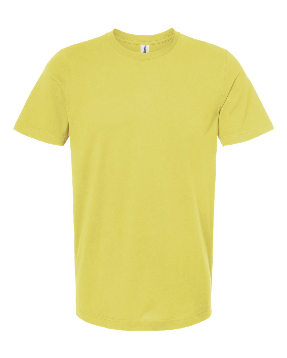 Combed Cotton T-Shirt - Front - B13659402 - Yellow