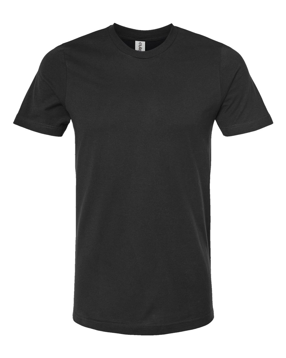 Combed Cotton T-Shirt - Front - B13659502 - Black