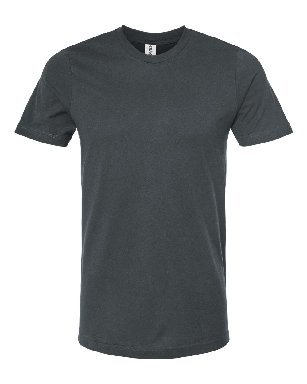 Combed Cotton T-Shirt - Front - B13659572 - Dark Grey