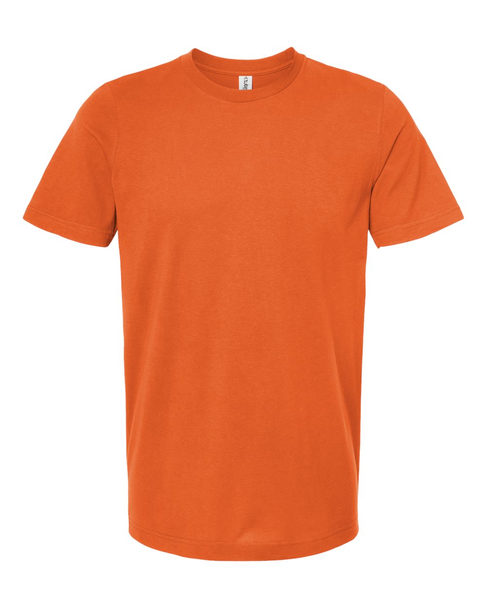 Combed Cotton T-Shirt - Front - B13659662 - Orange