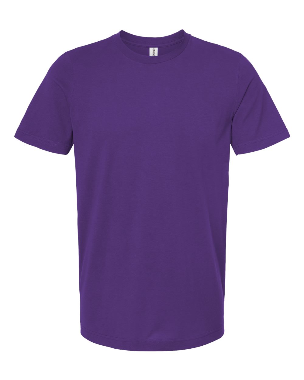 Combed Cotton T-Shirt - Front - B13659682 - Deep Purple