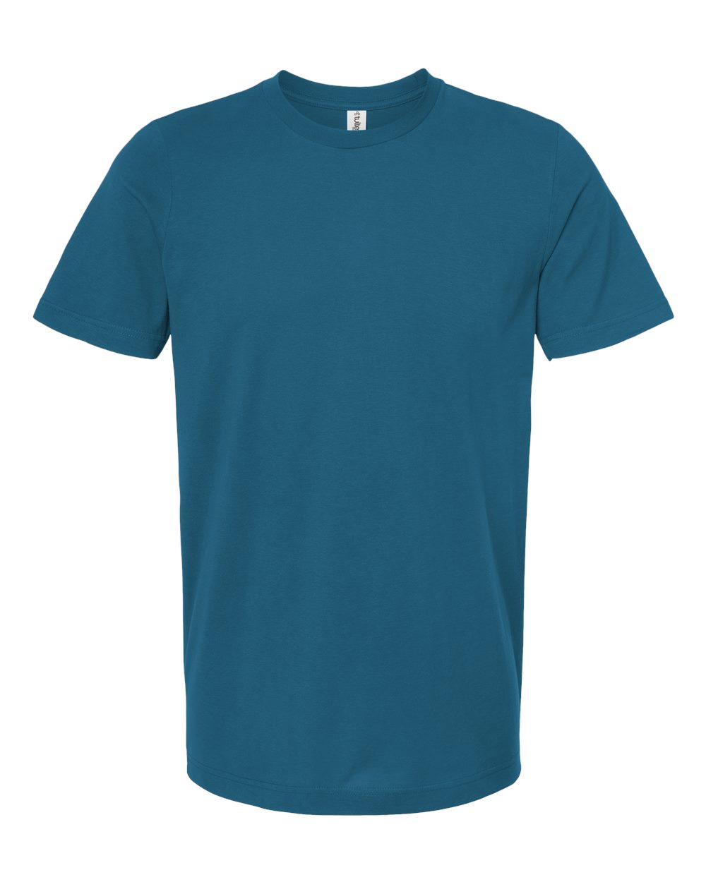 Combed Cotton T-Shirt - Front - B13659692 - Deep Teal