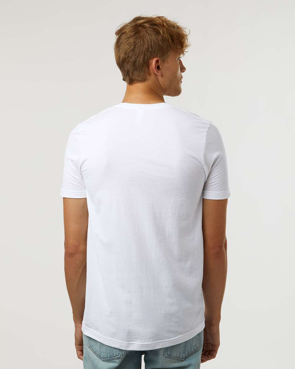 Combed Cotton T-Shirt - OnModelBack - B13659002 - White
