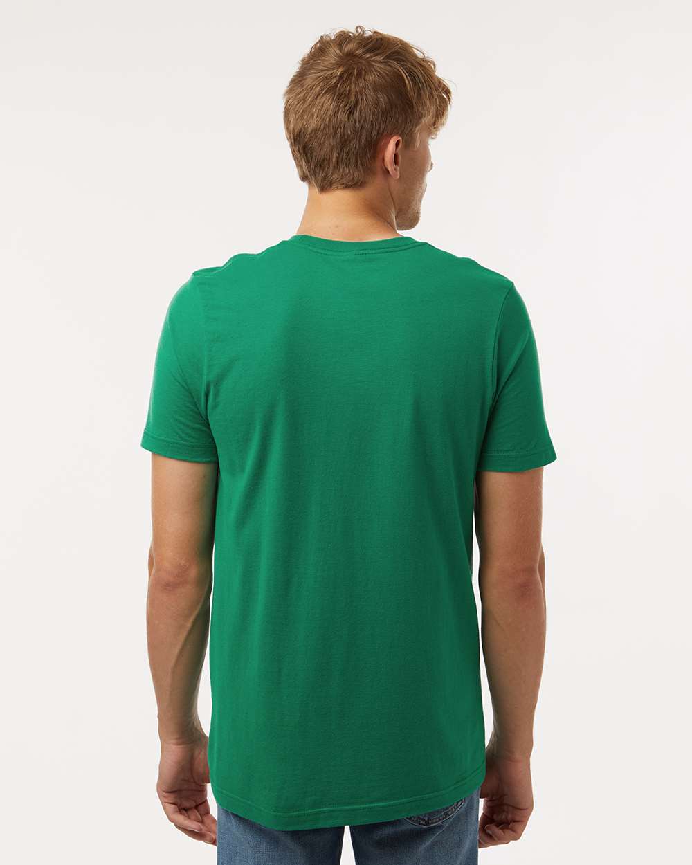 Combed Cotton T-Shirt - OnModelBack - B13659172 - Kelly