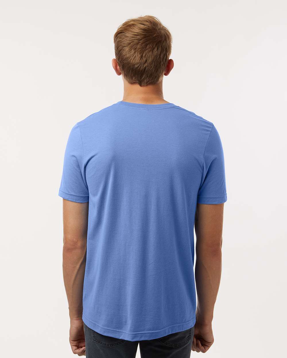 Combed Cotton T-Shirt - OnModelBack - B13659262 - Columbia Blue