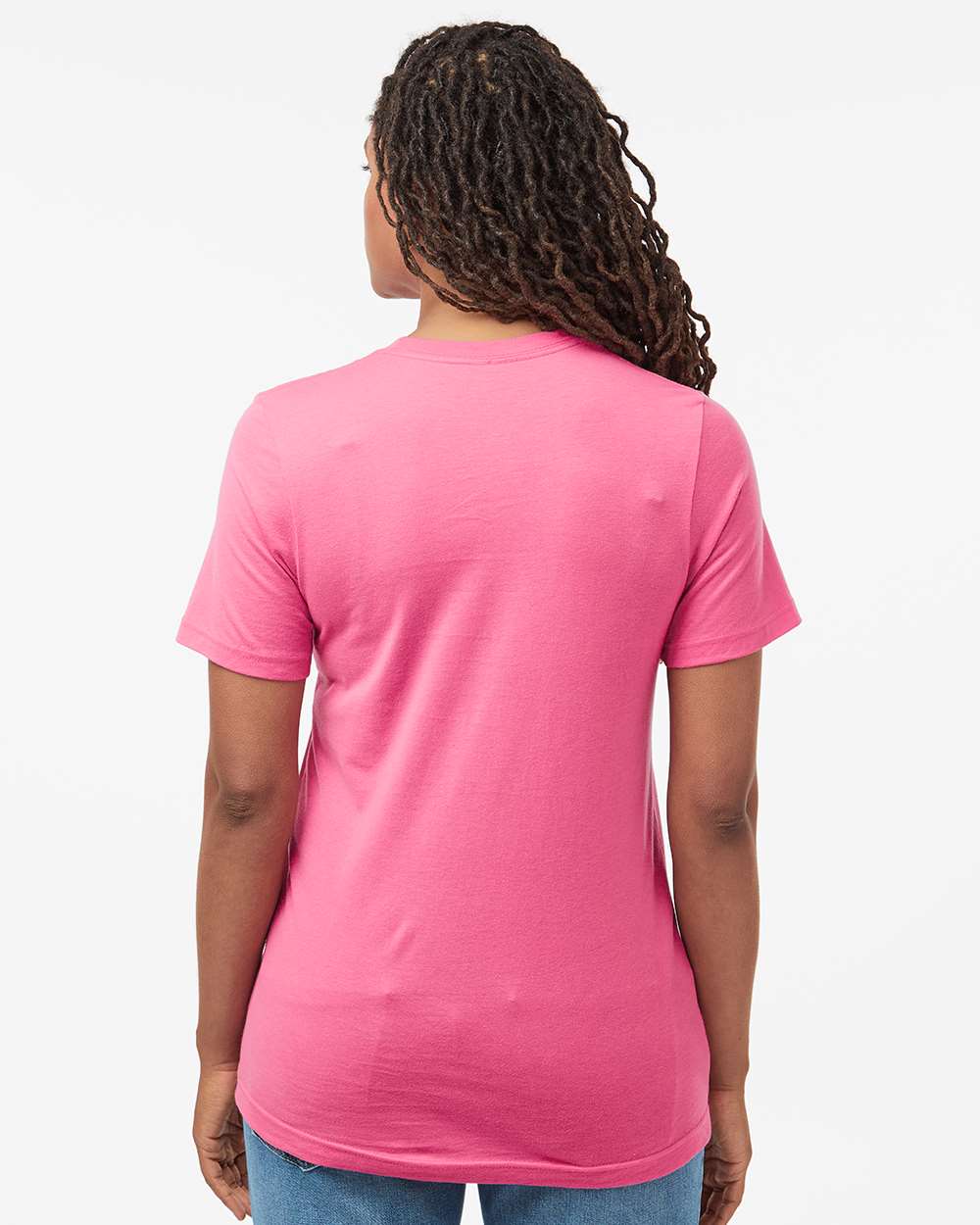 Combed Cotton T-Shirt - OnModelBack - B13659302 - Charity Pink