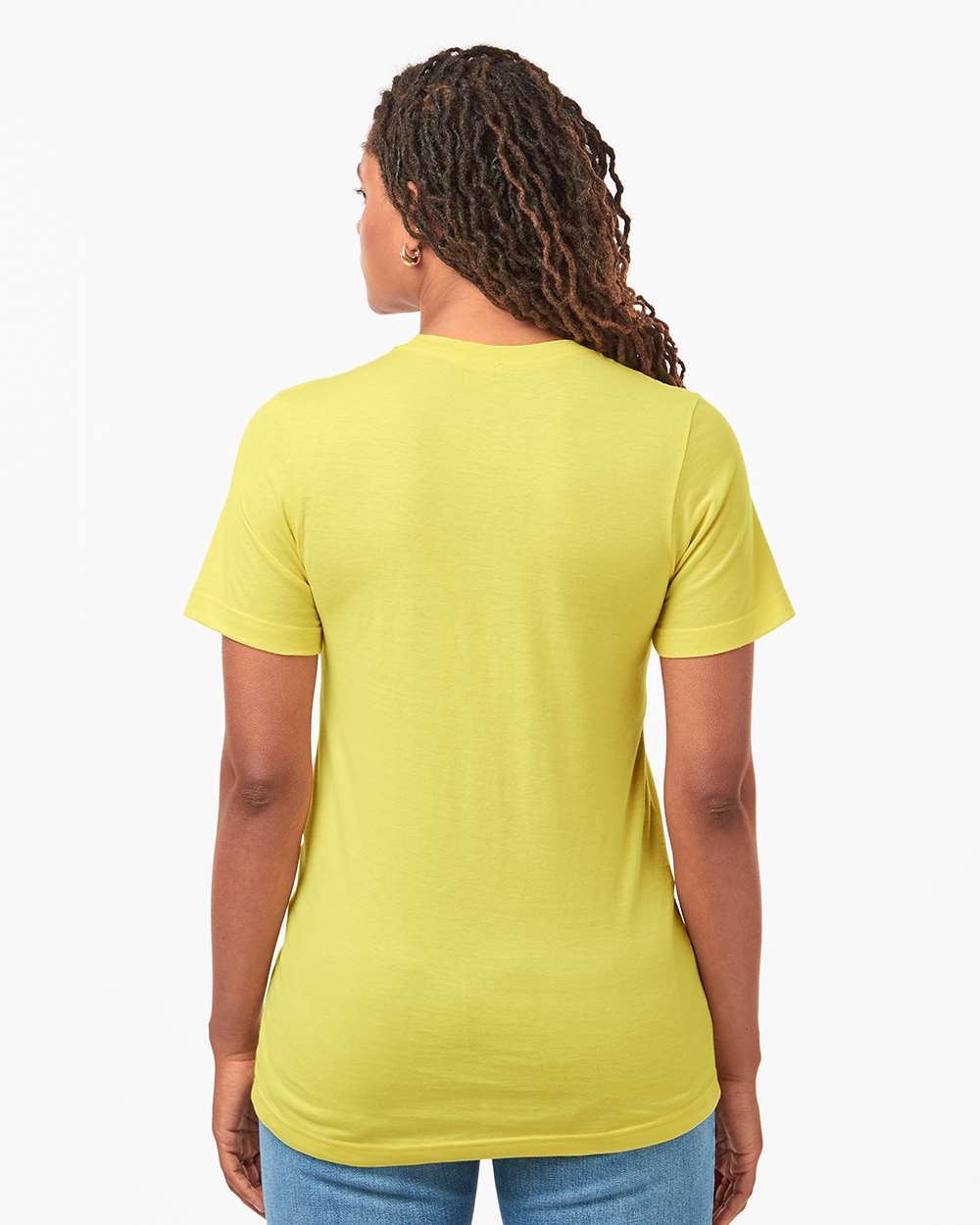 Combed Cotton T-Shirt - OnModelBack - B13659402 - Yellow