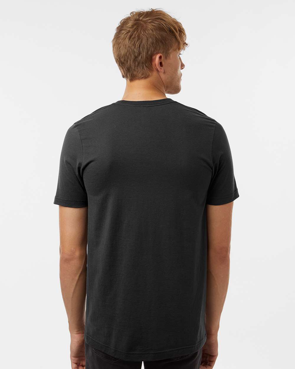 Combed Cotton T-Shirt - OnModelBack - B13659502 - Black