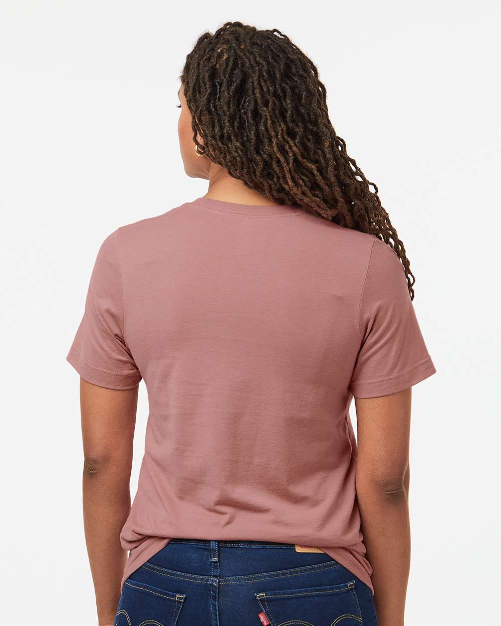 Combed Cotton T-Shirt - OnModelBack - B13659532 - Mauve