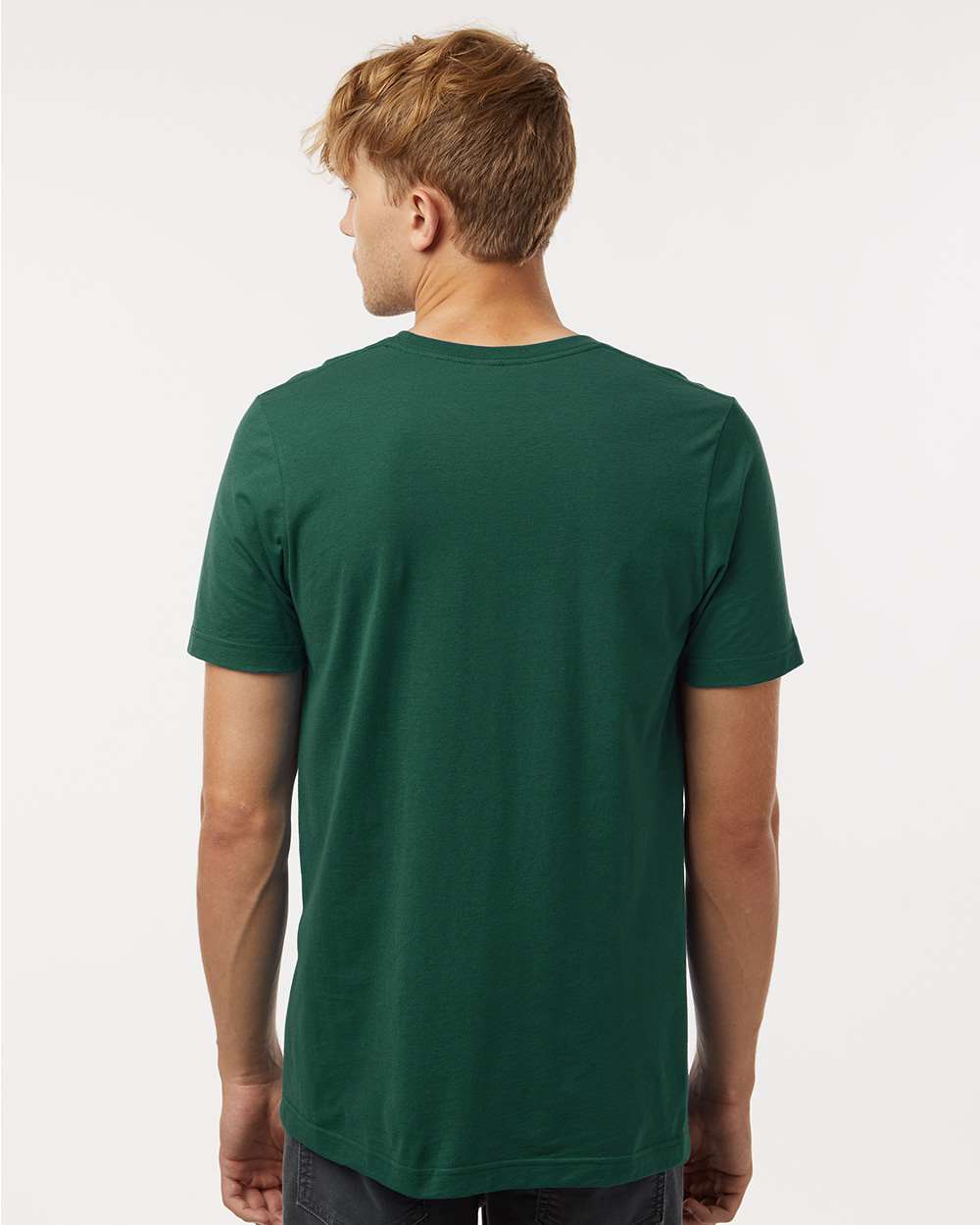 Combed Cotton T-Shirt - OnModelBack - B13659542 - Forest