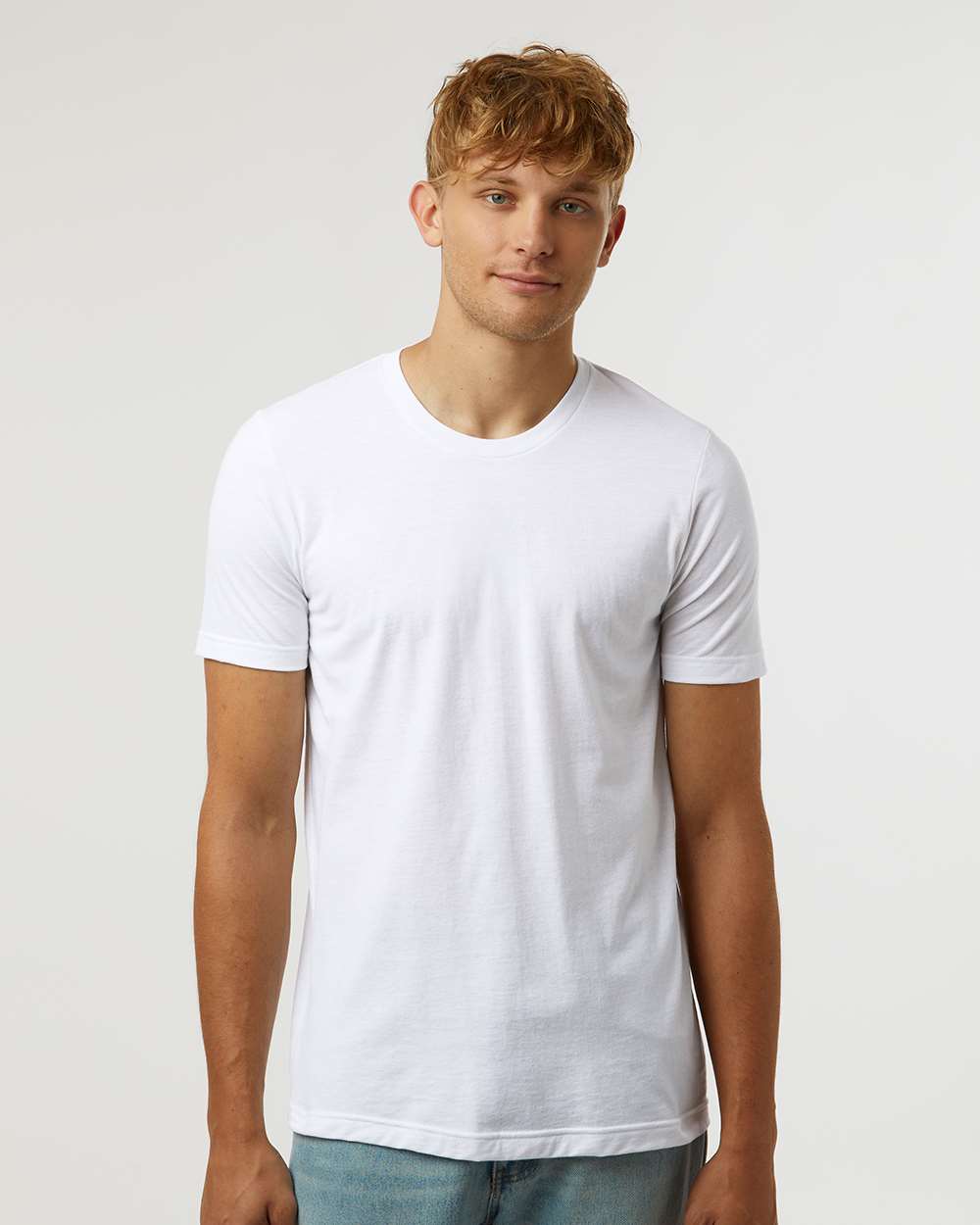 Combed Cotton T-Shirt - OnModelFront - B13659002 - White