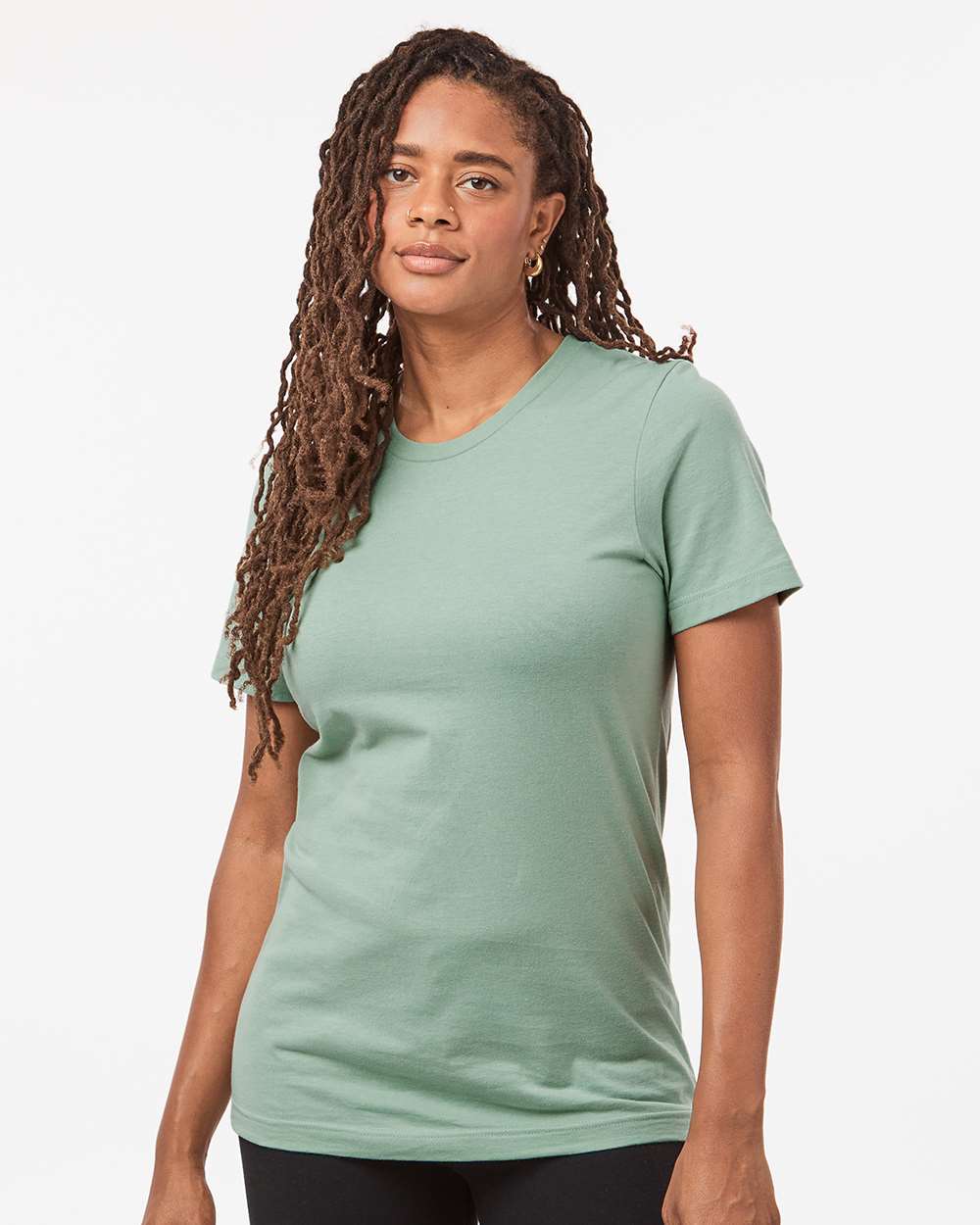 Combed Cotton T-Shirt - OnModelFront - B13659142 - Light Sage