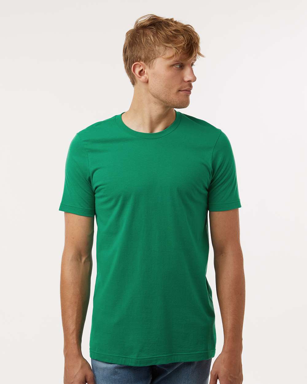 Combed Cotton T-Shirt - OnModelFront - B13659172 - Kelly
