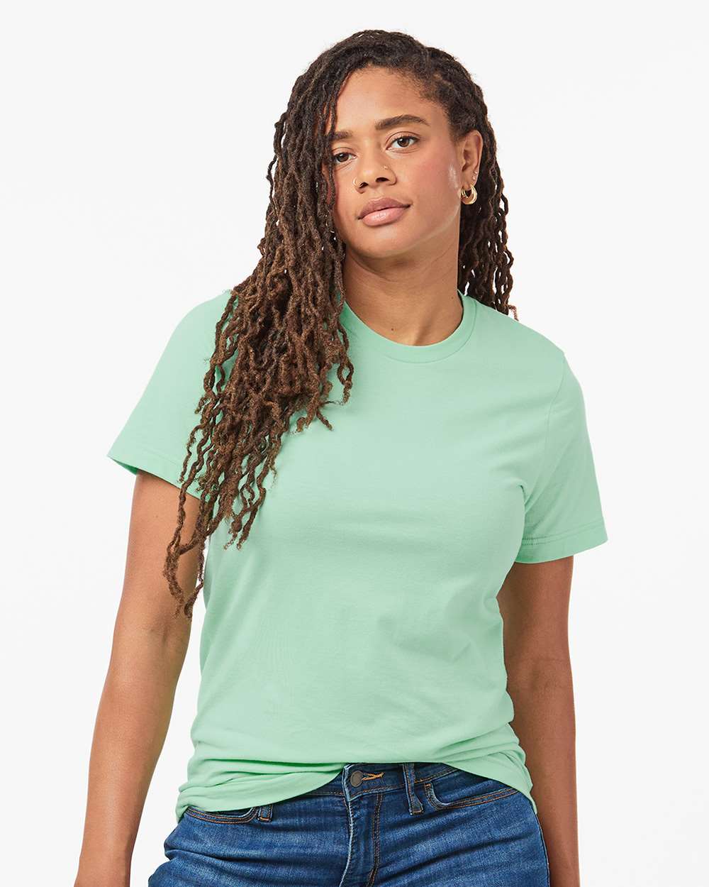 Combed Cotton T-Shirt - OnModelFront - B13659222 - Light Mint