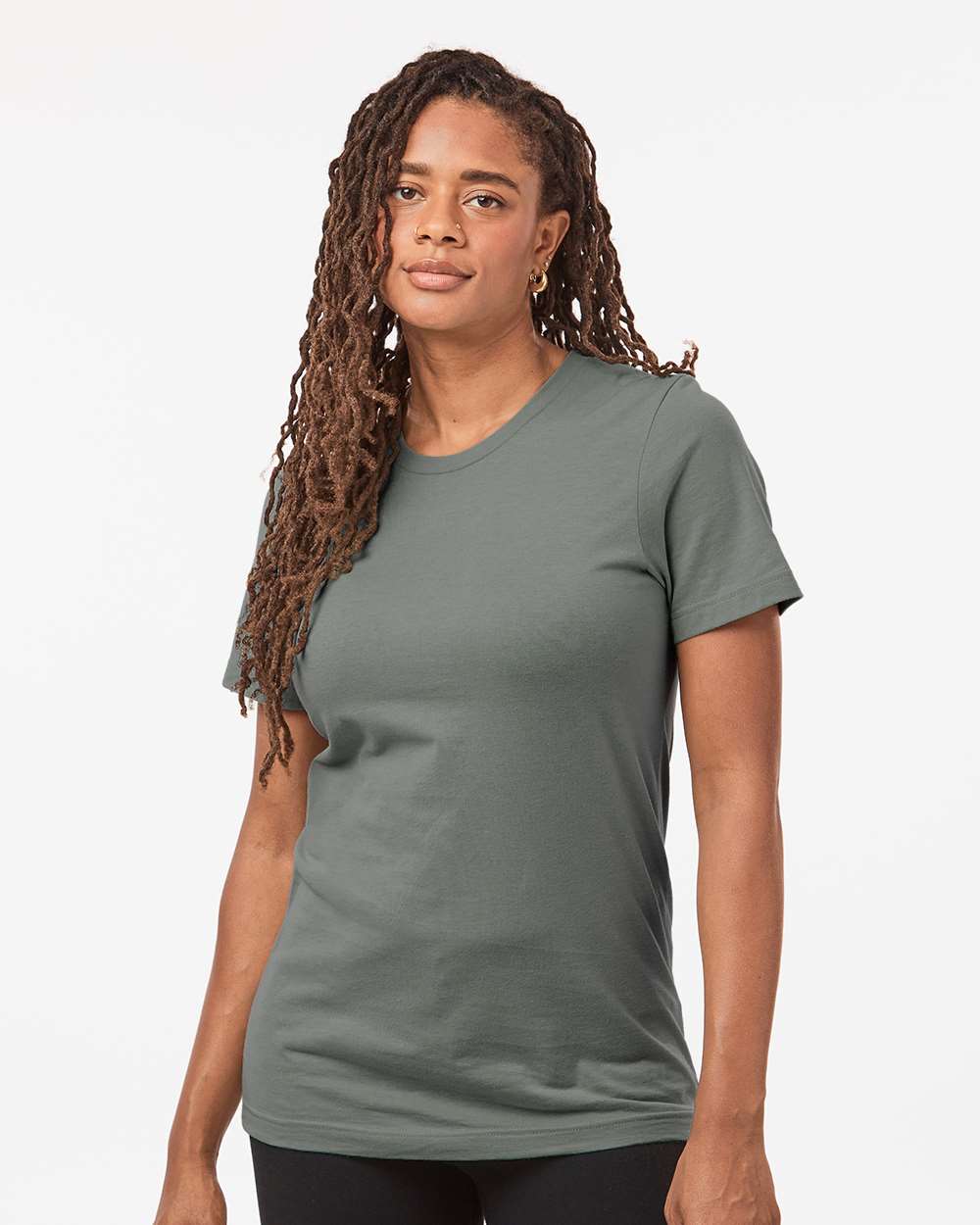 Combed Cotton T-Shirt - OnModelFront - B13659582 - Charcoal Grey