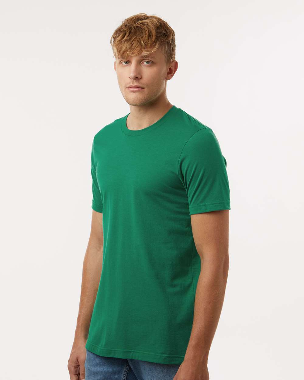 Combed Cotton T-Shirt - OnModelSide - B13659172 - Kelly