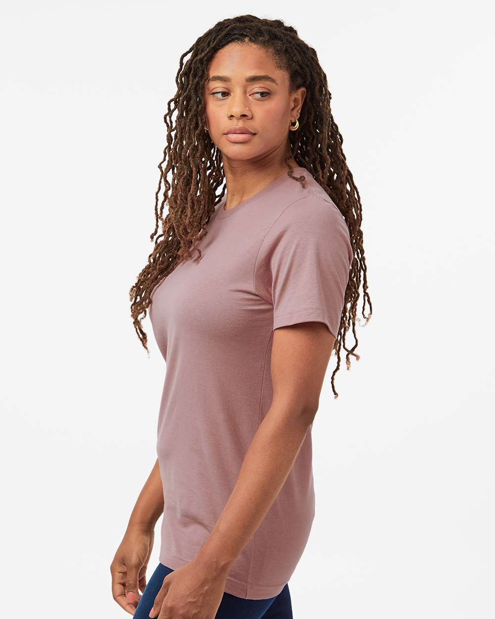 Combed Cotton T-Shirt - OnModelSide - B13659202 - Orchid