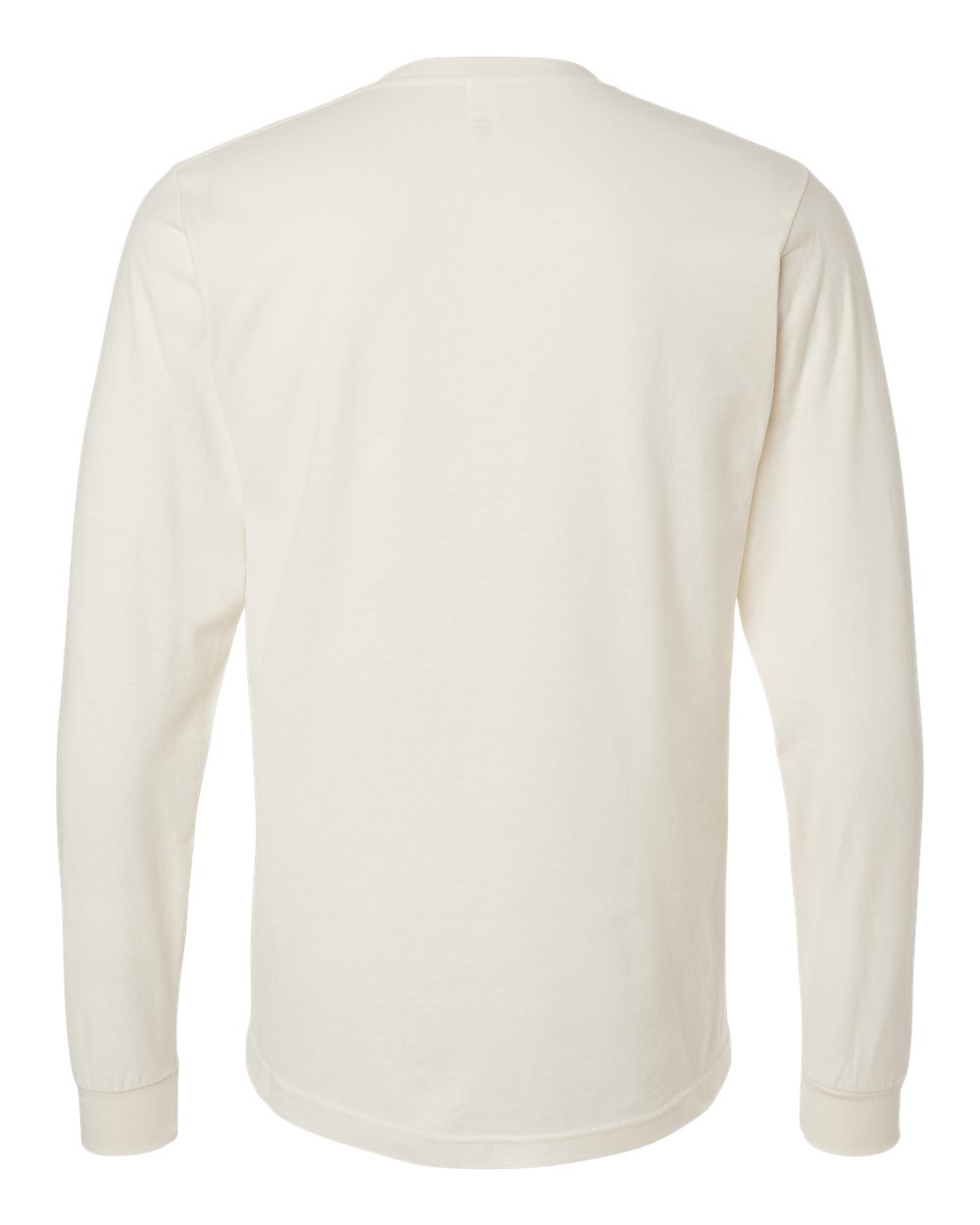 Unisex Fine Jersey Long Sleeve T-Shirt - Back - B00059242 - Natural