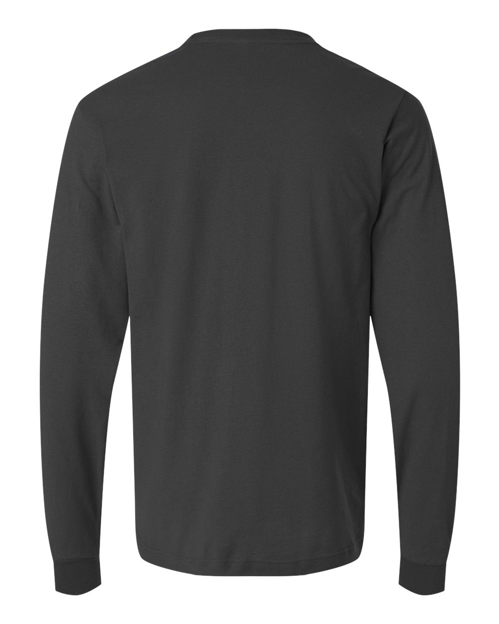 Unisex Fine Jersey Long Sleeve T-Shirt - Back - B00059592 - Charcoal