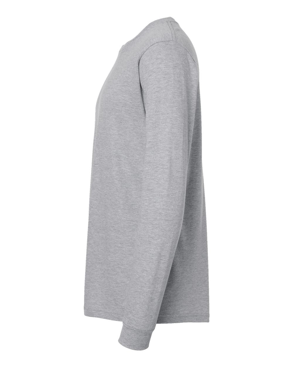 Unisex Fine Jersey Long Sleeve T-Shirt - DirectSide - B00059092 - Heather Grey