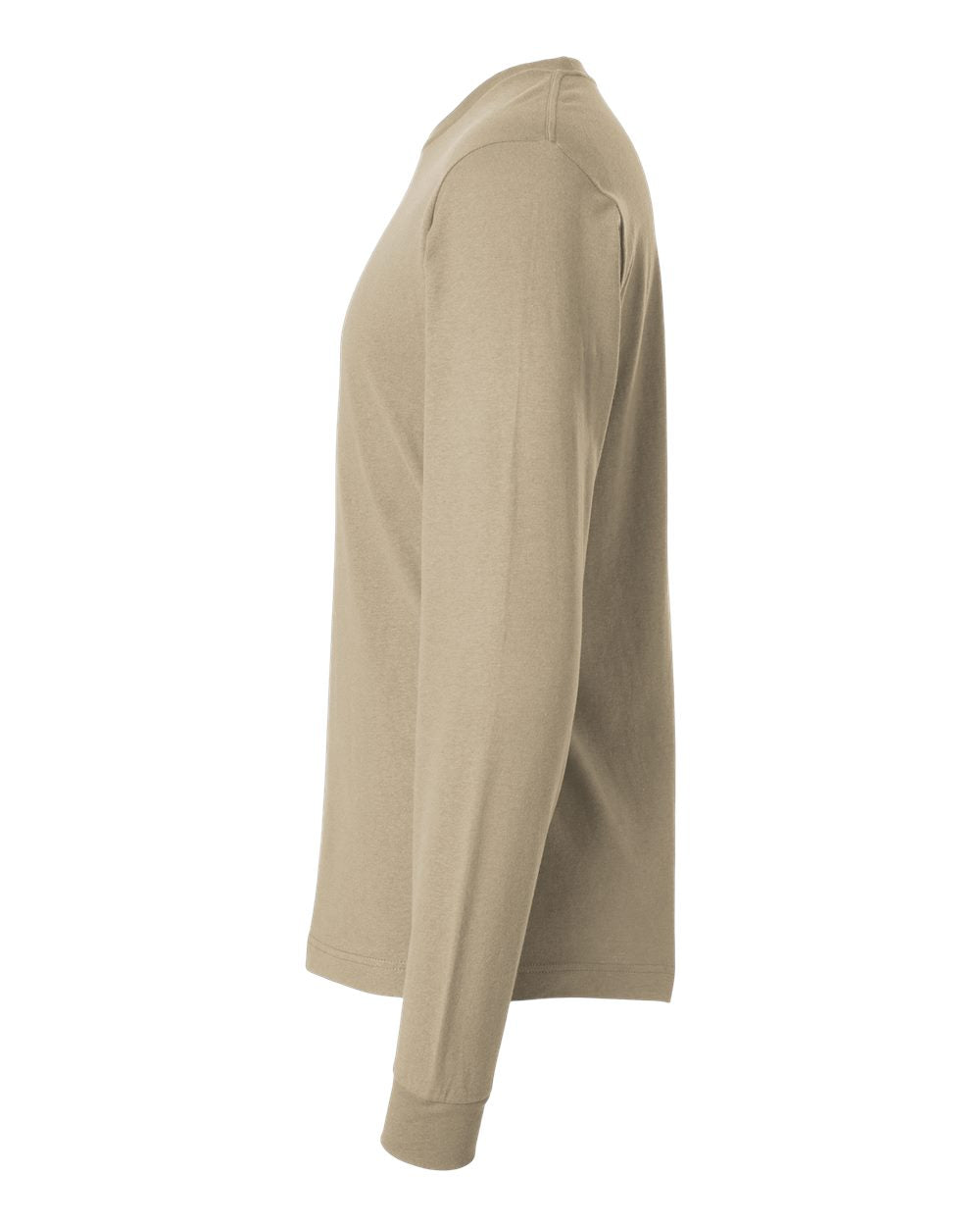 Unisex Fine Jersey Long Sleeve T-Shirt - DirectSide - B00059102 - Sand