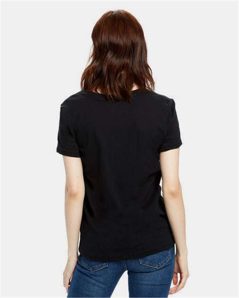 Women's Loose Fit Boyfriend Tee - OnModelBack - B10073503 - Black