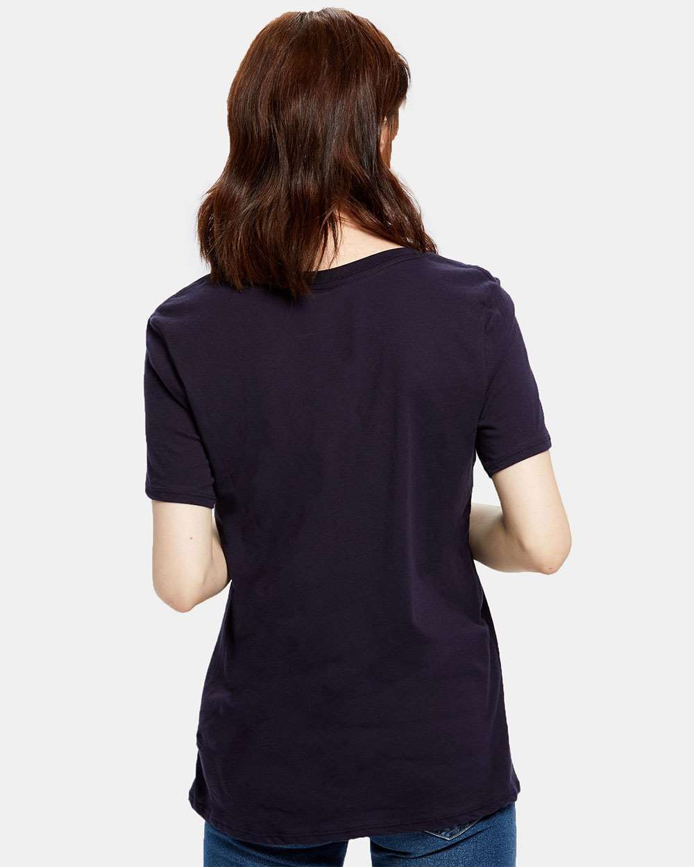 Women's Loose Fit Boyfriend Tee - OnModelBack - B10073753 - Midnight Navy