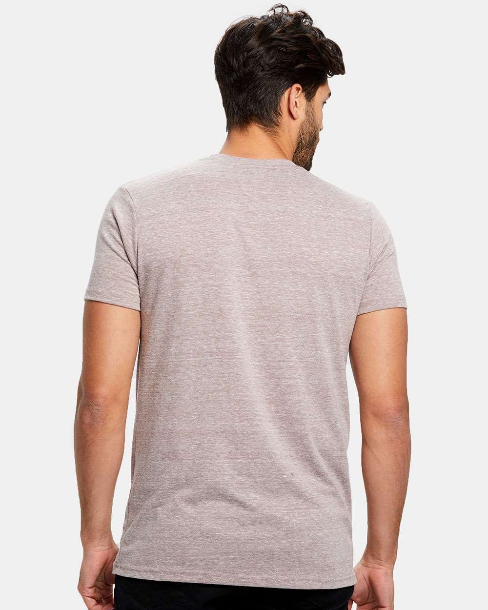 Unisex Tri-Blend T-Shirt - OnModelBack - B10673602 - Tri Brown