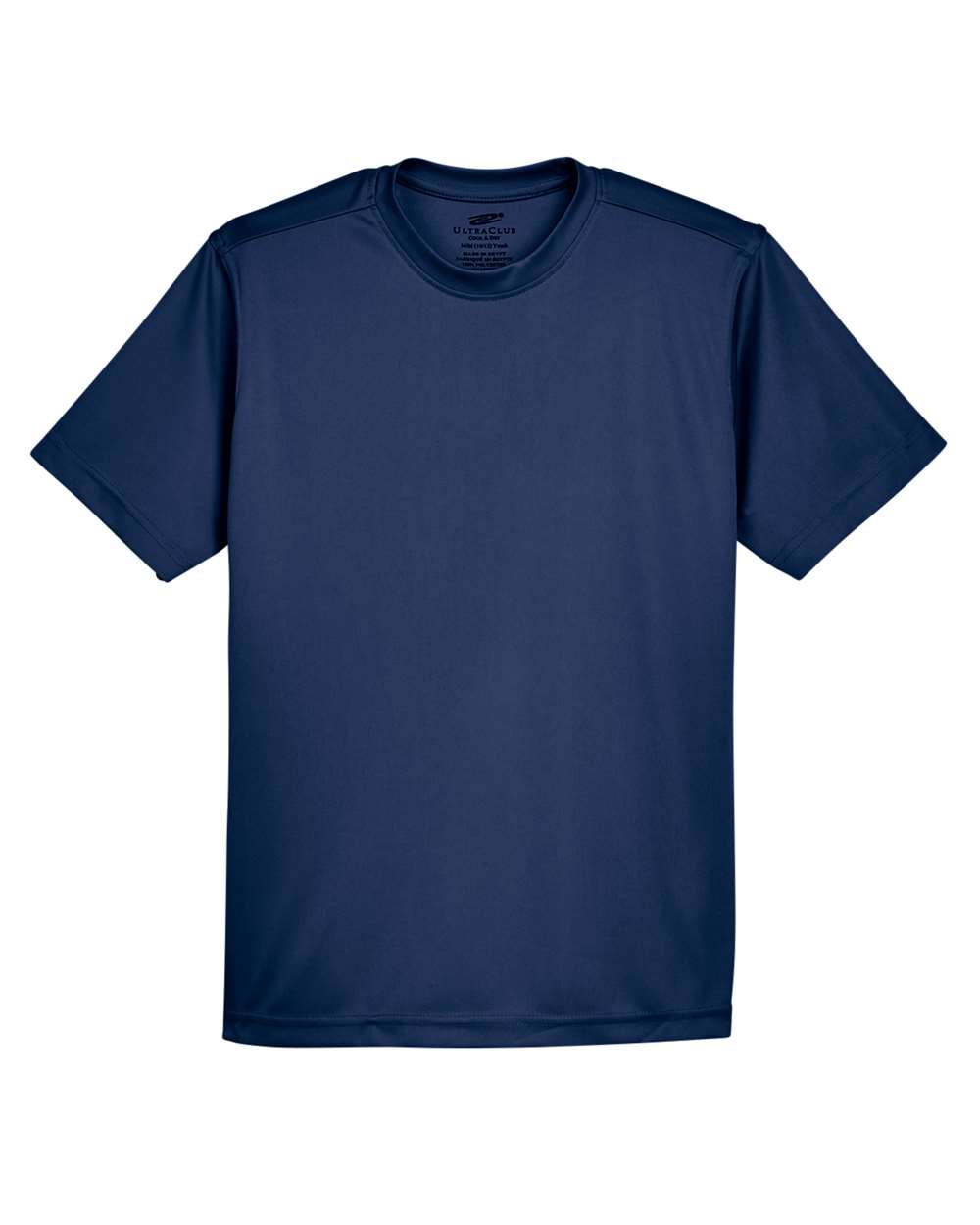Youth Cool & Dry Sport Performance Interlock T-shirt - Front - B909E1652 - Navy