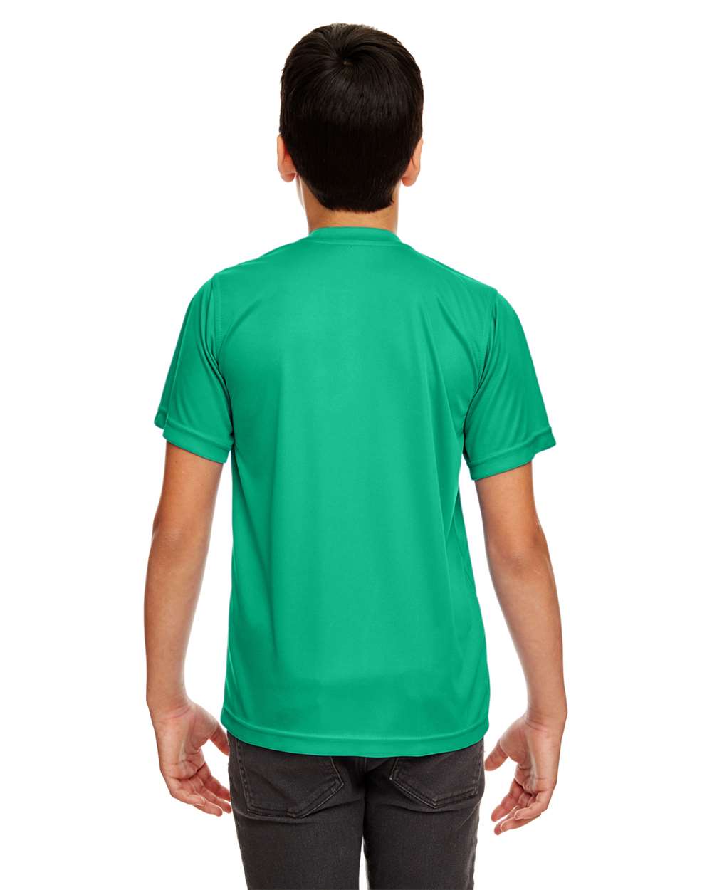 Youth Cool & Dry Sport Performance Interlock T-shirt - OnModelBack - B909E1603 - Kelly