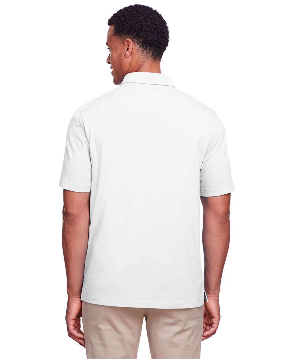 Men's Lakeshore Stretch Cotton Performance Polo - OnModelBack - B960E1003 - White