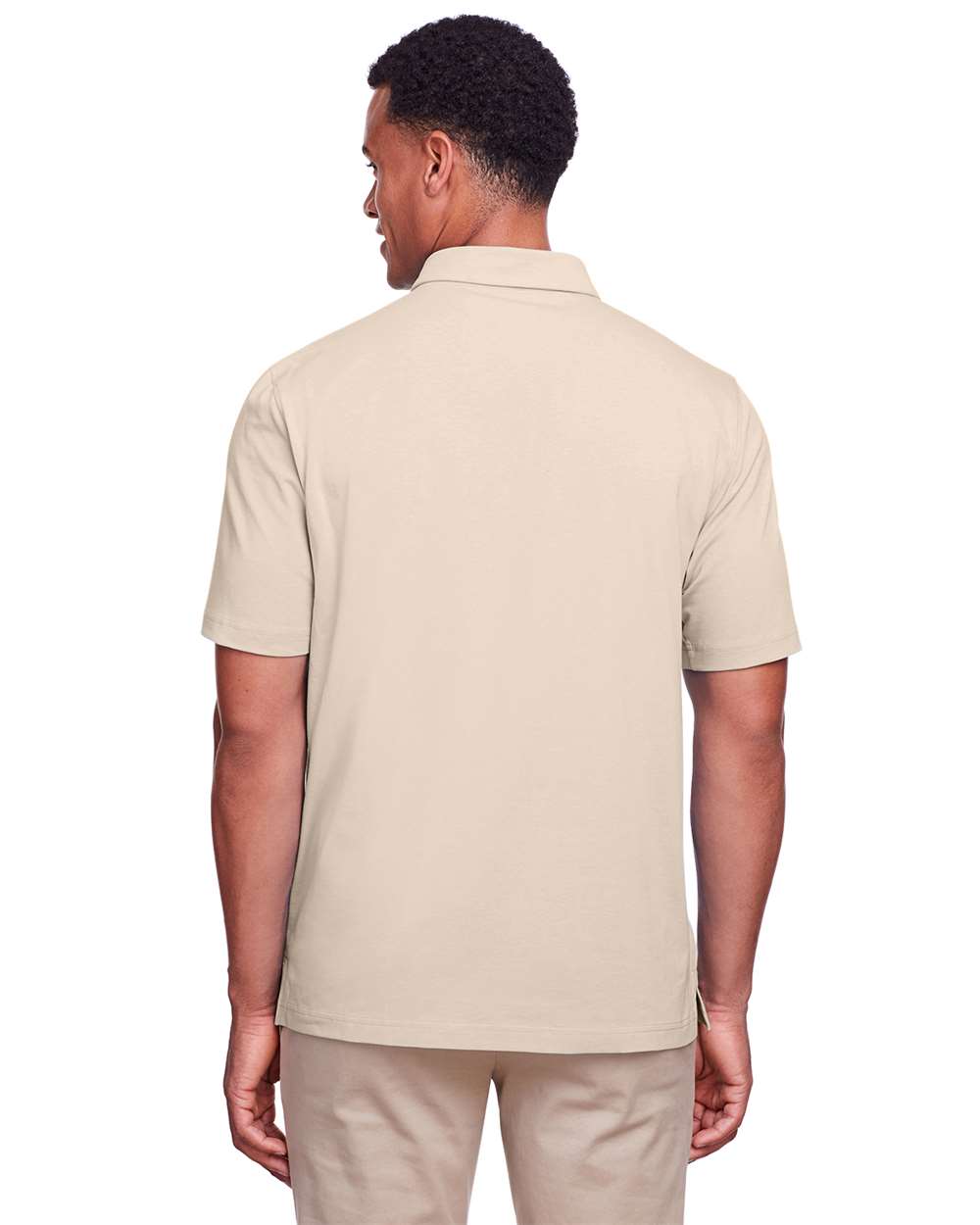 Men's Lakeshore Stretch Cotton Performance Polo - OnModelBack - B960E1243 - Stone