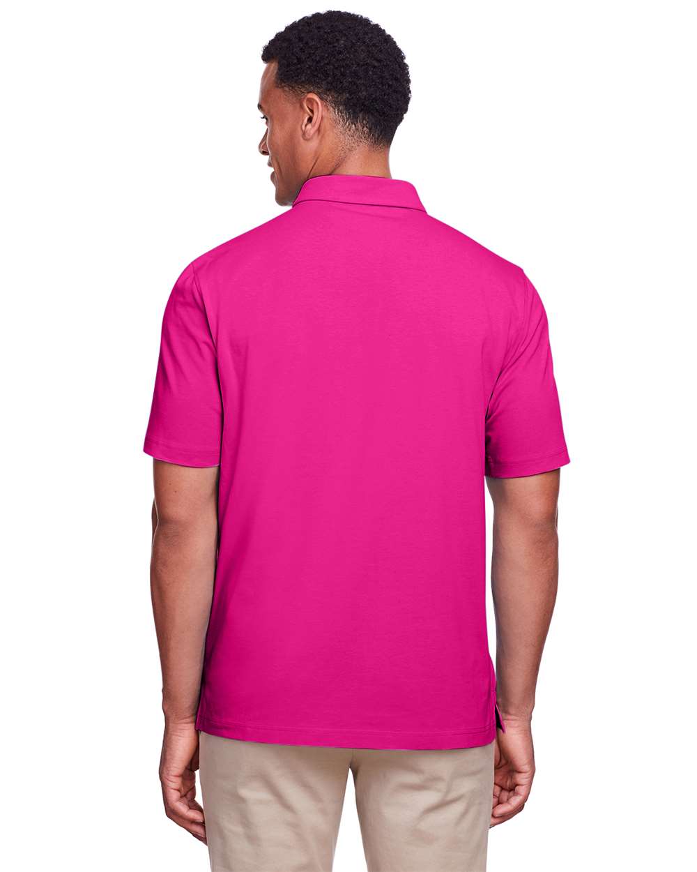 Men's Lakeshore Stretch Cotton Performance Polo - OnModelBack - B960E1303 - Heliconia